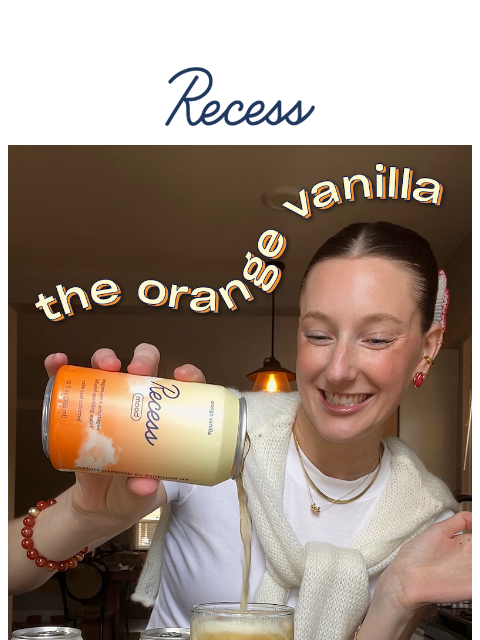 takearecess newsletter: orange vanilla Mood egg cream?!
