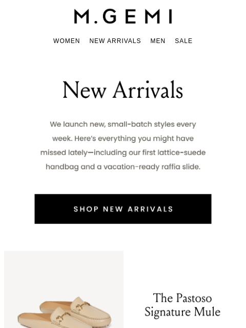mgemi newsletter: NEW ARRIVALS