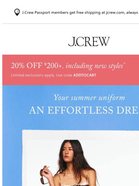 jcrew newsletter: Our top three summer dresses