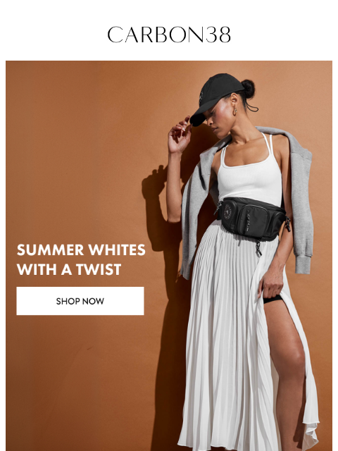 carbon38 newsletter: Not your average summer whites.