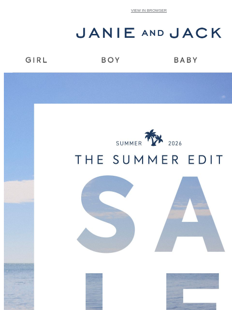 janieandjack newsletter: The Summer Edit Sale has arrived