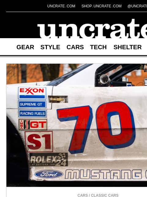 uncrate newsletter: Paul Newman's 'Nobody's Fool' Race Car & more