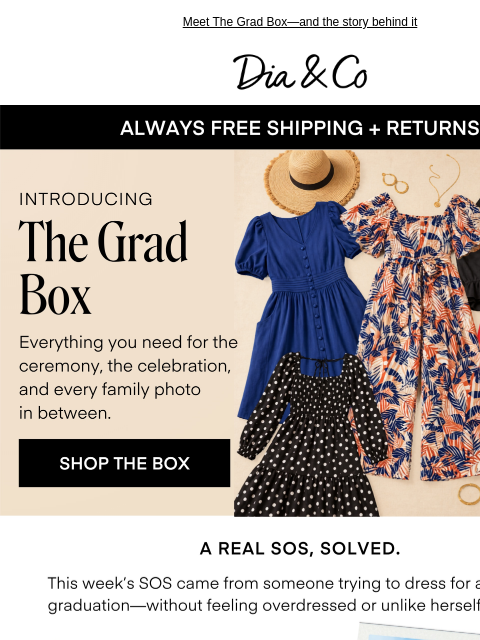 dia newsletter: A real graduation style S.O.S., solved