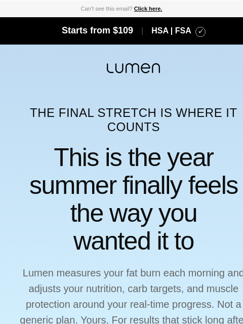 lumen newsletter: This is the summer you show up for yourself and it...