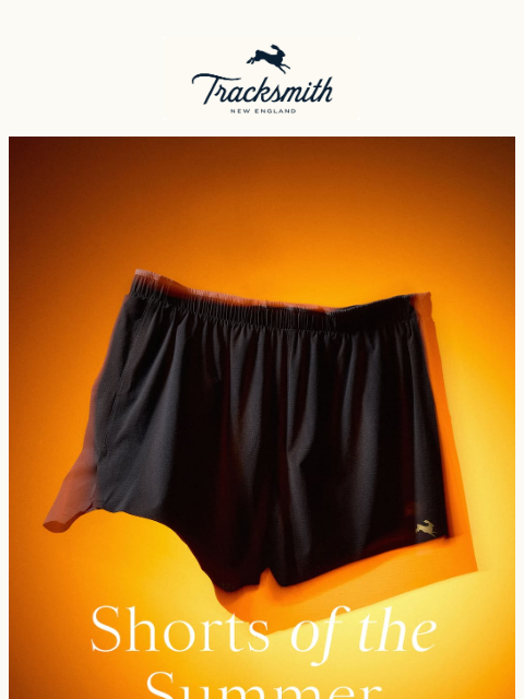 tracksmith newsletter: Speedy Split Shorts for Hot Summer Runs