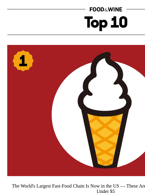foodandwine newsletter: The World's Largest Fast-Food Chain Is Now in the ...