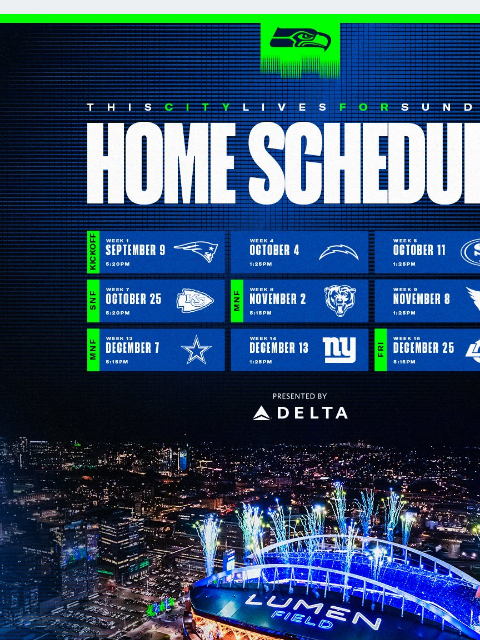 seahawksemail newsletter: Your Seat for The Biggest Moments at Lumen Field