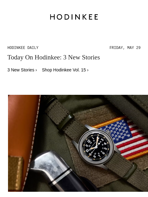 hodinkee newsletter: Hodinkee Daily | 05/29/2026