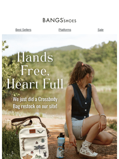 bangsshoes newsletter: Hands Free, Heart Full. 🧡✨🌸