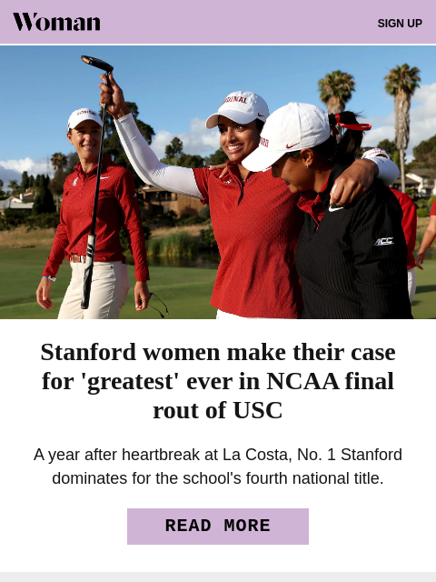 golfdigest newsletter: Stanford women make case for 'greatest' college te...