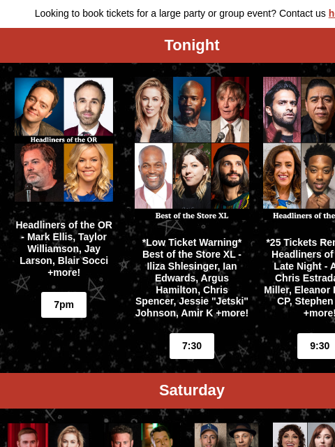 comedystore newsletter: Coming Up at The Store - Iliza Shlesinger, Andrew ...