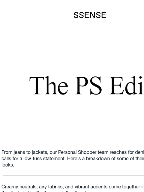 ssense newsletter: What Does Your Denim Say About You?