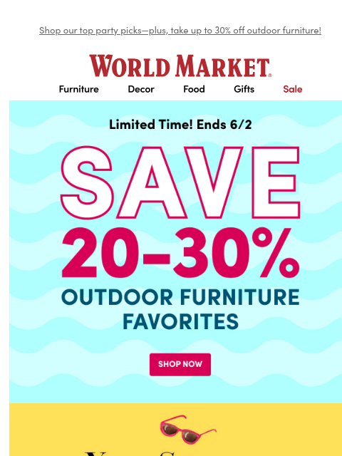 Shop our top party picks—plus, take up to 30% off outdoor furniture! ‌ ‌ ‌ ‌ ‌ ‌ ‌ ‌ ‌ ‌ ‌ ‌ ‌ ‌ ‌ ‌ ‌ ‌ ‌ ‌ ‌ ‌ ‌ ‌ ‌ ‌ ‌ ‌ ‌ ‌ ‌ ‌ ‌ ‌ ‌ ‌ ‌ ‌ ‌ ‌ ‌ ‌ ‌ ‌ ‌ ‌ ‌ ‌ ‌ ‌ ‌ ‌ ‌ ‌ ‌ ‌ ‌ ‌ ‌ ‌ ‌ ‌ ‌ ‌ ‌ ‌
