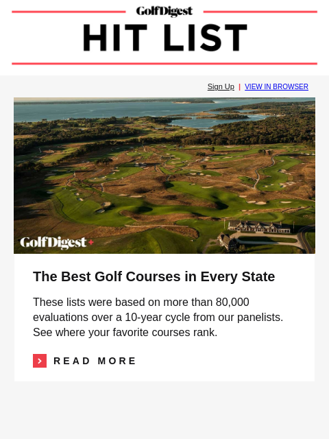 Golf club comes up with genius way to combat sandbaggers at annual member-guest GolfDigest Sign Up | VIEW IN BROWSER Courses The Best Golf Courses in Every State These lists were based on more than