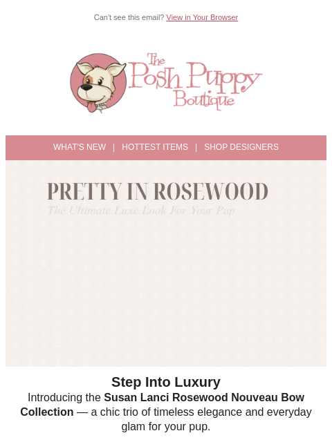 poshpuppyboutique newsletter: 🎀 Pretty in Rosewood: The Ultimate Luxe Look for ...