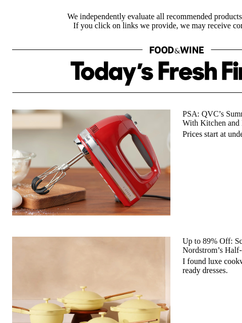 foodandwine newsletter: Up to 89% Off: Score Major Savings at Nordstrom’s ...