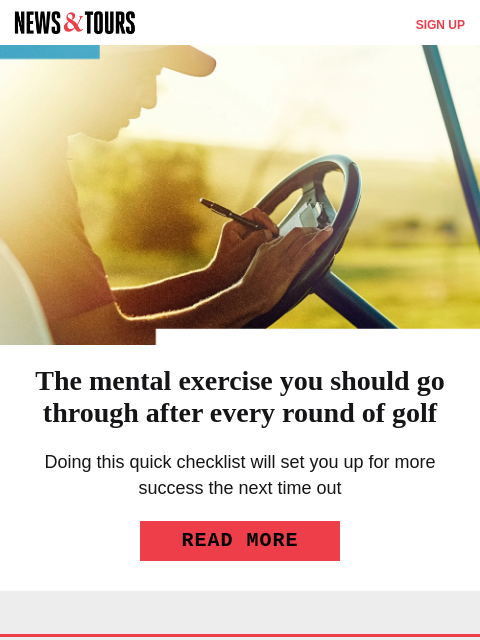 golfdigest newsletter: Do this mental exercise after every round