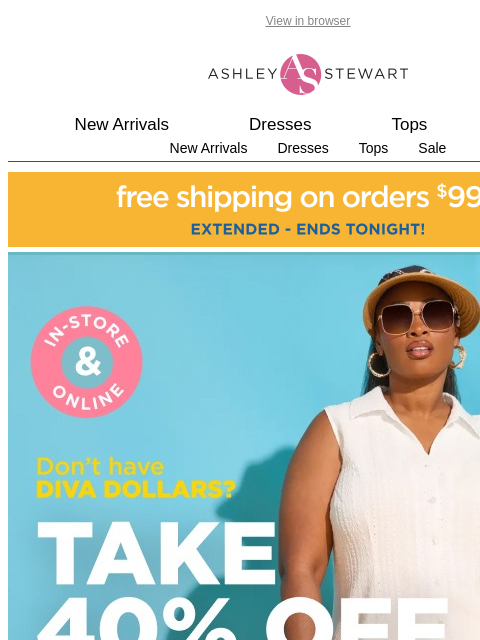 ashleystewart newsletter: 🤫These Surprise Diva Dollars Are Just For You