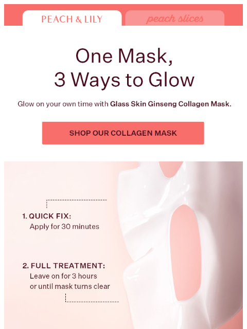 peachandlily newsletter: Glass Skin, on your schedule