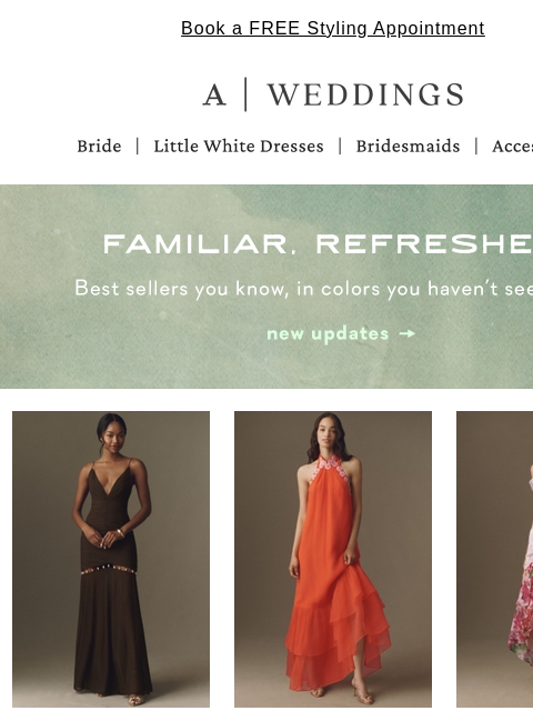 anthropologie newsletter: New hues. Same obsession.