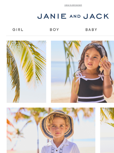 janieandjack newsletter: A new collection, beyond the sea