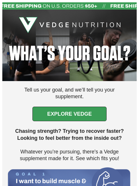 vedgenutrition newsletter: 🏆 Find your Vedge Fit