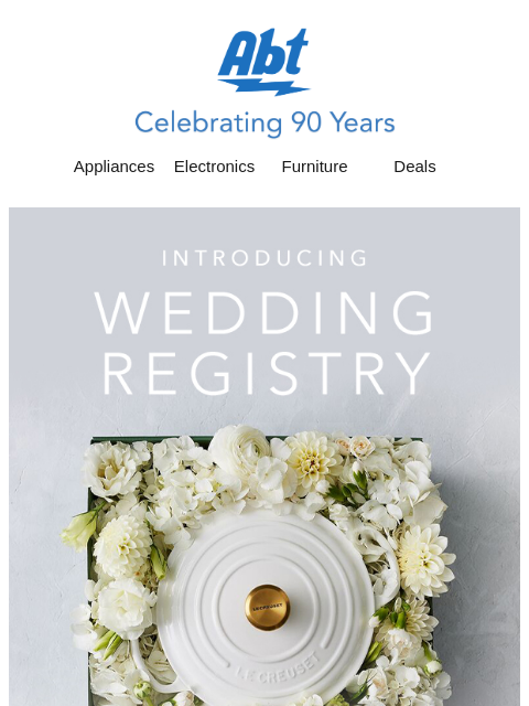 abt newsletter: Wedding gifts, made easy