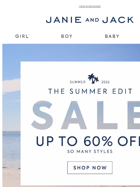 janieandjack newsletter: A new wave of swim, up to 60% off