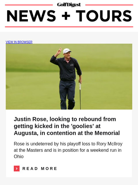 Amari Avery forced to play with a borrowed set of clubs in the second round of the US Women's Open GolfDigest VIEW IN BROWSER Justin Rose, looking to rebound from getting kicked in the 'goolies