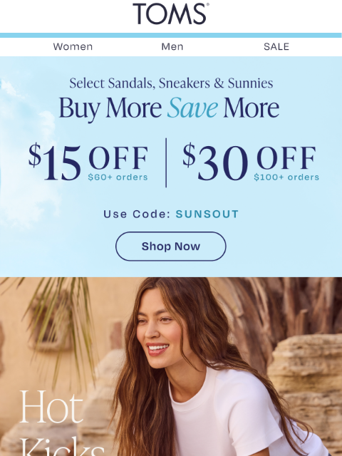 toms newsletter: Don’t Miss Out on $30 Off Sneakers for The Whole C...