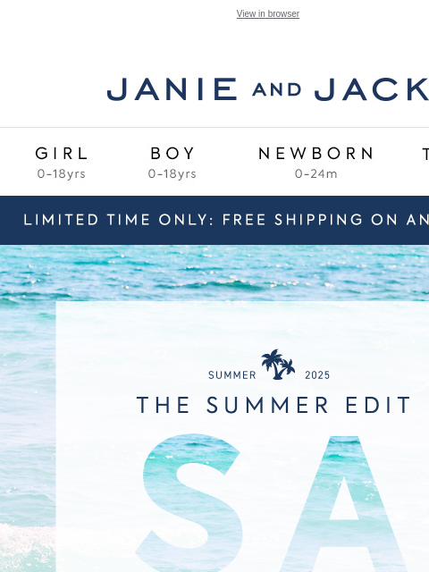 These looks go with everything (and they ship free). View in browser Stores Janie and Jack Girl Boy Newborn Tween Janie and Jack Girl Boy Newborn Tween Girl Boy Newborn Girl Newborn Boy Accessories