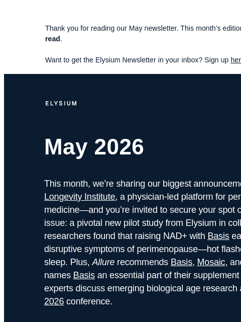 elysiumhealth newsletter: Can NAD+ help ease symptoms of perimenopause?