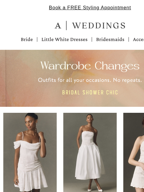 anthropologie newsletter: Weddings mean events