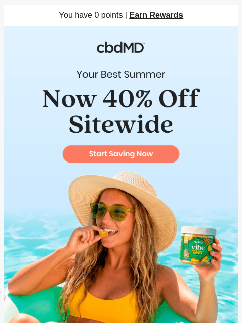 cbdmd newsletter: Hot Days Deserve Even Hotter Savings
