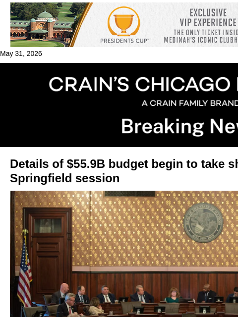 crainalerts newsletter: Details of $55.9B budget begin to take shape in Sp...