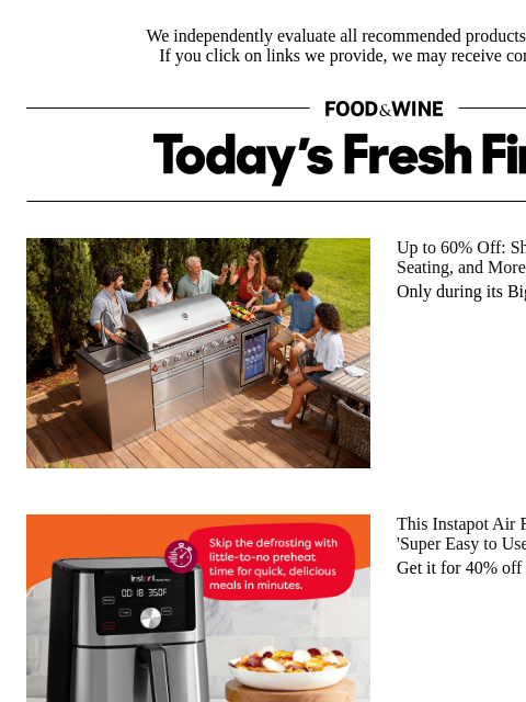 foodandwine newsletter: 40% Off: The 'Super Easy-to-Use' Air Fryer