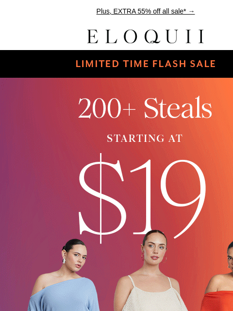 eloquii newsletter: 200+ styles starting at $19 💘
