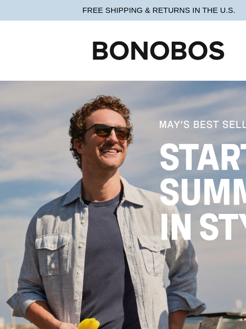 bonobos newsletter: May’s Best Sellers Earned the Title