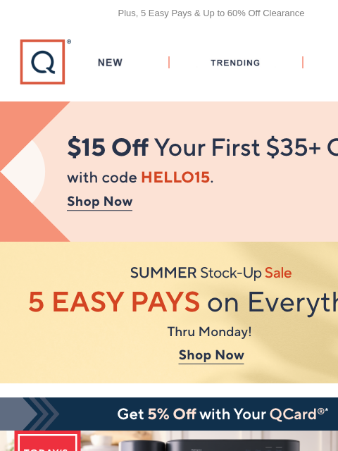 qvcemail newsletter: Super Summer Sips Start with GE TSV® + Get $15 Off