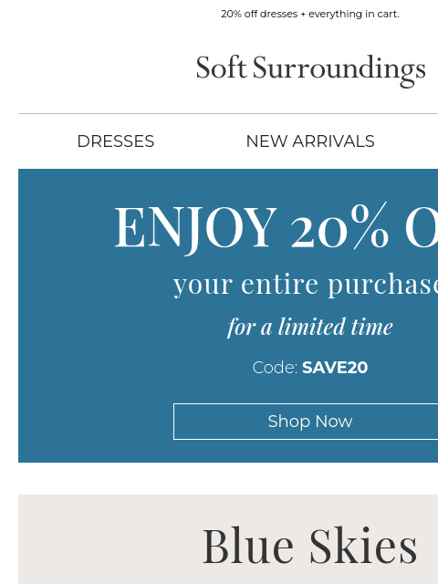softsurroundings newsletter: New Summer Dresses