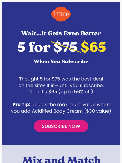 lumedeodorant newsletter: 🚨 5 for $75 bundle, now just $65!