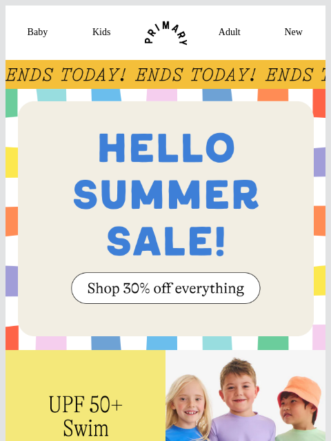 primary newsletter: Final call! 👉 30% off ends tonight