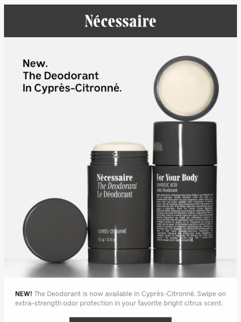 necessaire newsletter: New Scent. The Deodorant.