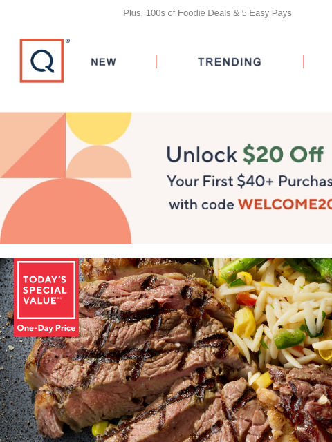 Plus, 100s of Foodie Deals & 5 Easy Pays QVC New TRENDING DEALS Unlock $20 off Your First Purchase Rastellis TSV Gundry MD Mighty Reds Gummies 60 Day of Supply Gundry MD Mighty Reds Gummies 60 Day