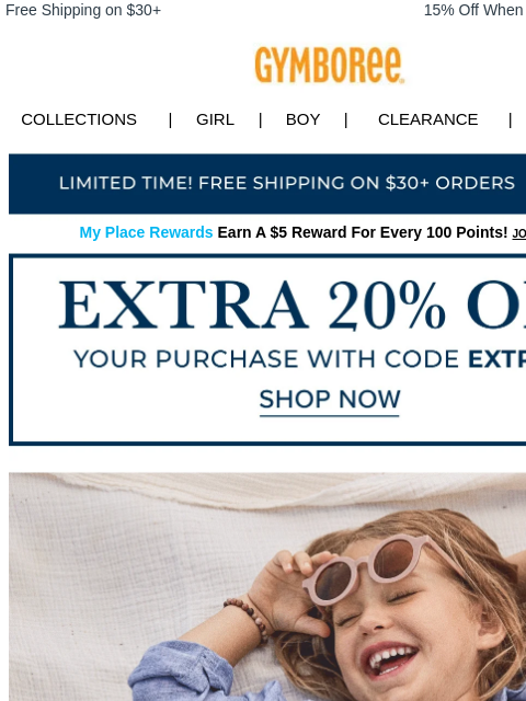 Featuring little details to love. Free Shipping on $30+ 15% Off When You Ship to Store* Collections | Girl | Boy | CLEARANCE | GIFT CARDS Free Shipping My Place Rewards Earn A $5 Reward For Every 100