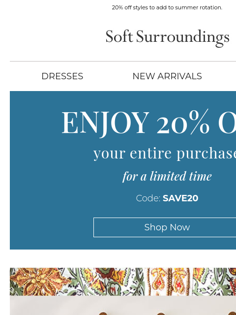 softsurroundings newsletter: Styles That Flow