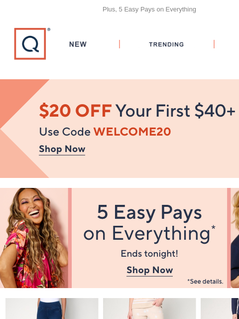 qvcemail newsletter: Take $20 Off Your First Purchase