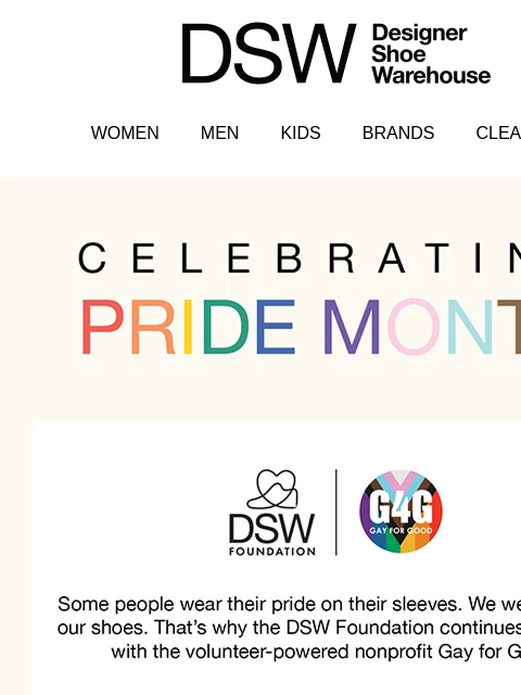 dsw newsletter: Celebrate Pride Month with us ❤🧡💚💙💜