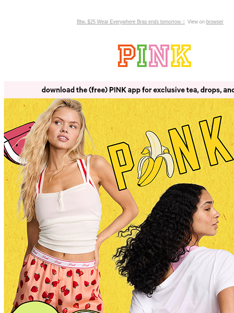 vspink newsletter: Now Trending: Fresh Fruit Prints 🥝
