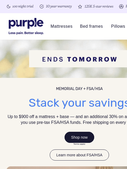 purple newsletter: Up to $900 off!? IN THIS ECONOMY???